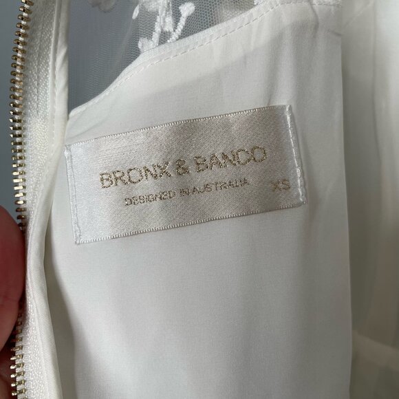 BRONX & BANCO White Poppy Bridal Midi Dress sz XS - Picture 4 of 11